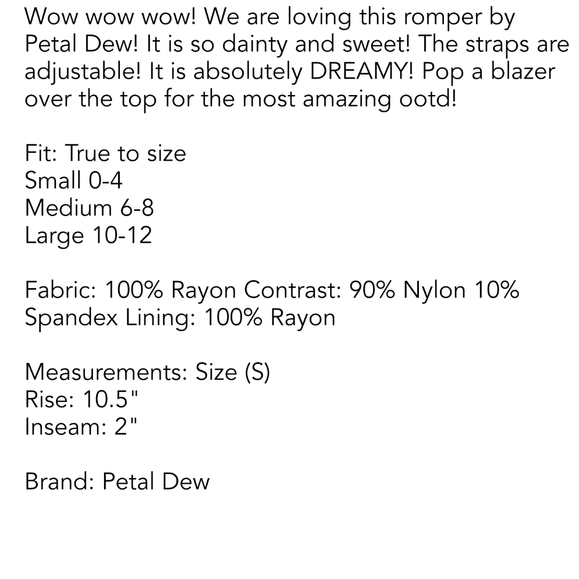 Petal Dew Lace Romper purchased from Alexa Rae - Picture 3 of 8